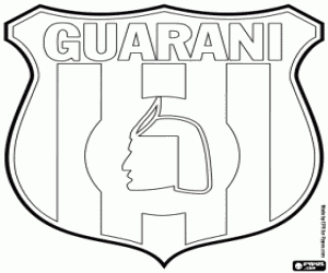 Club Guaraní badge coloring page