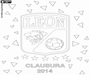 Club León, champion Mexico 2014 coloring page