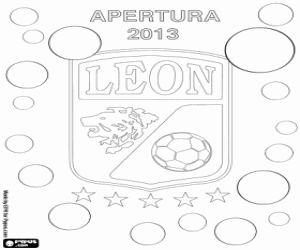 Club León, Mexican champion 2013 coloring page