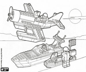 The coast guard of Lego coloring page