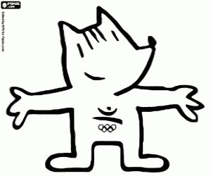 Cobi, mascot of Barcelona 1992 coloring page