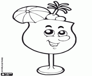 Cocktail coloring page