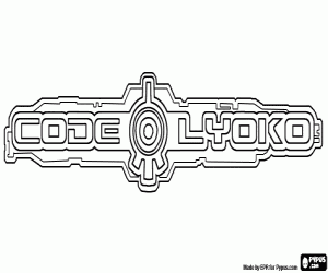 Code Lyoko logo coloring page