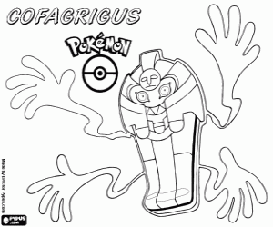 Cofagrigus, a pokemon coloring page