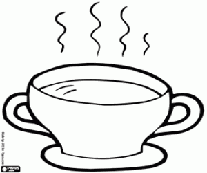 Coffee with milk coloring page