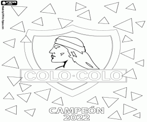 Colo-Colo, champion 2022 coloring page