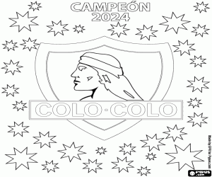 Colo Colo, champion 2024 coloring page