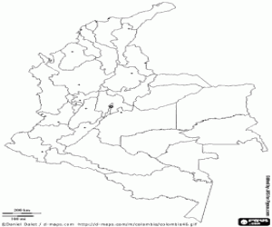 Colombia map coloring page