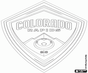 Colorado Rapids shield coloring page