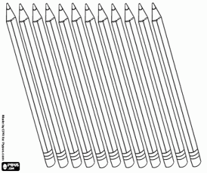 The colour pencils coloring page