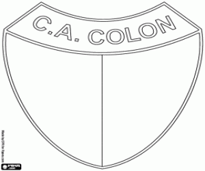 Colón de Santa Fe logo coloring page