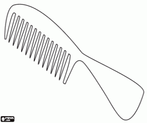 A comb for hair coloring page