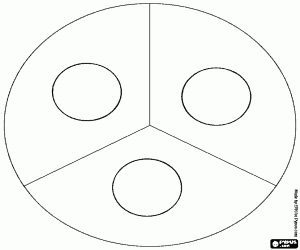 Combinations with three colors coloring page