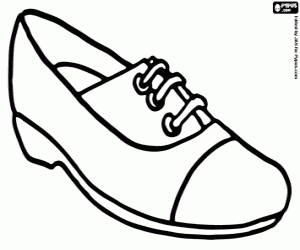 Comfortable shoe for woman coloring page