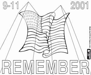 Commemoration September 11, 2001 coloring page