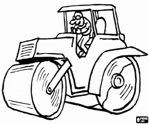 Compacting machine or compactor coloring page