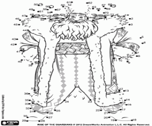 Complete a drawing of North coloring page