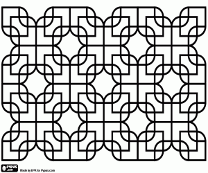 Complex pattern by fitting coloring page