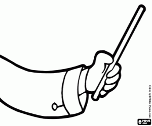 Conductor's baton coloring page