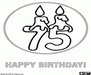 Congratulations on 75th anniversary coloring page