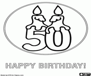 Congratulations on your fifty years coloring page