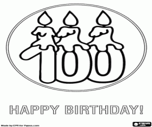 Congratulations on the hundred years coloring page