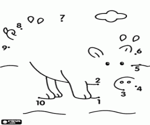 Connect the dots to draw a pig coloring page