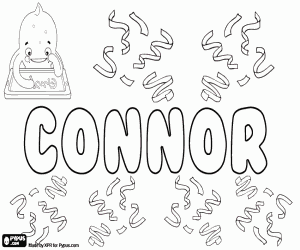 Connor, Irish name coloring page