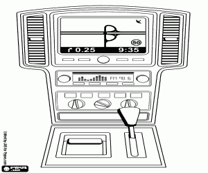 Console with GPS Navigator coloring page