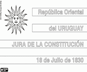Constitution of Uruguay in 1830 coloring page
