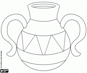 Container similar to an amphora coloring page