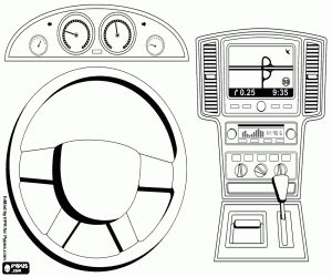 For the control of automobile coloring page