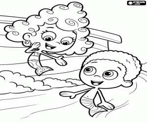 Conversation between Deema and Goby coloring page