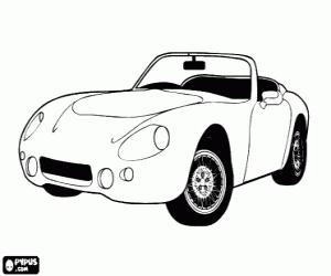 Convertible sport car coloring page