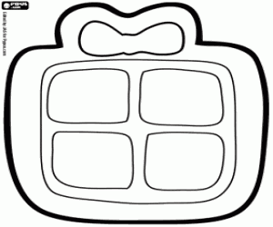 Cookie as a Christmas gift coloring page