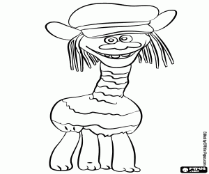 Cooper is an enthusiastic troll coloring page