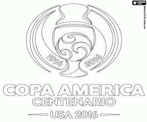 Copa América Centenario 2016 logo coloring page