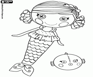 Coral Sea Shells like a mermaid coloring page