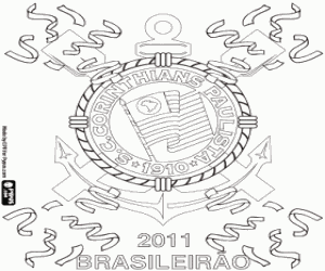 Corinthians, champion Brazil 2011 coloring page