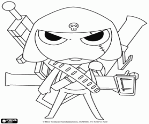 Corporal Giroro from Sergent Keroro coloring page