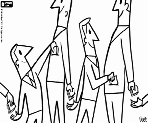 A corruption chain coloring page