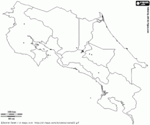 Costa Rica map coloring page