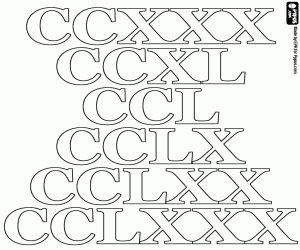 Count in tens from 230 to 280 coloring page