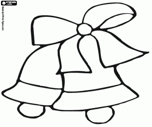 A couple of Christmas bells coloring page