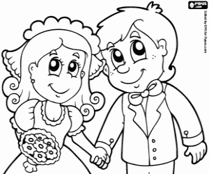The couple coloring page
