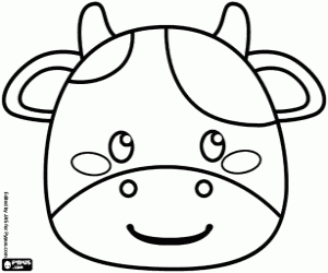 A cow mask coloring page
