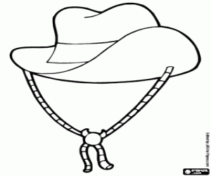 Cowboy hat coloring page