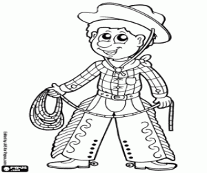 Cowboy coloring page