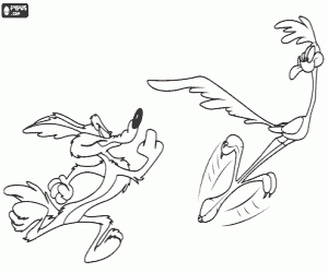 The Coyote and the Road Runner coloring page