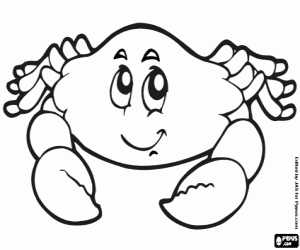 Crab coloring page